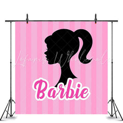 Lofaris Simple Pink Stripe Princess Party Backdrop For Girls