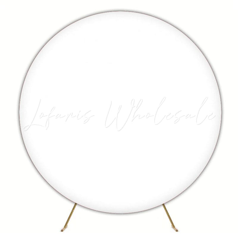 Simple White Round Backdrop For Elegant Party Decoration Theme