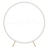 Simple White Round Backdrop For Elegant Party Decoration Theme
