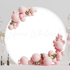 Simple White Round Backdrop For Elegant Party Decoration Theme