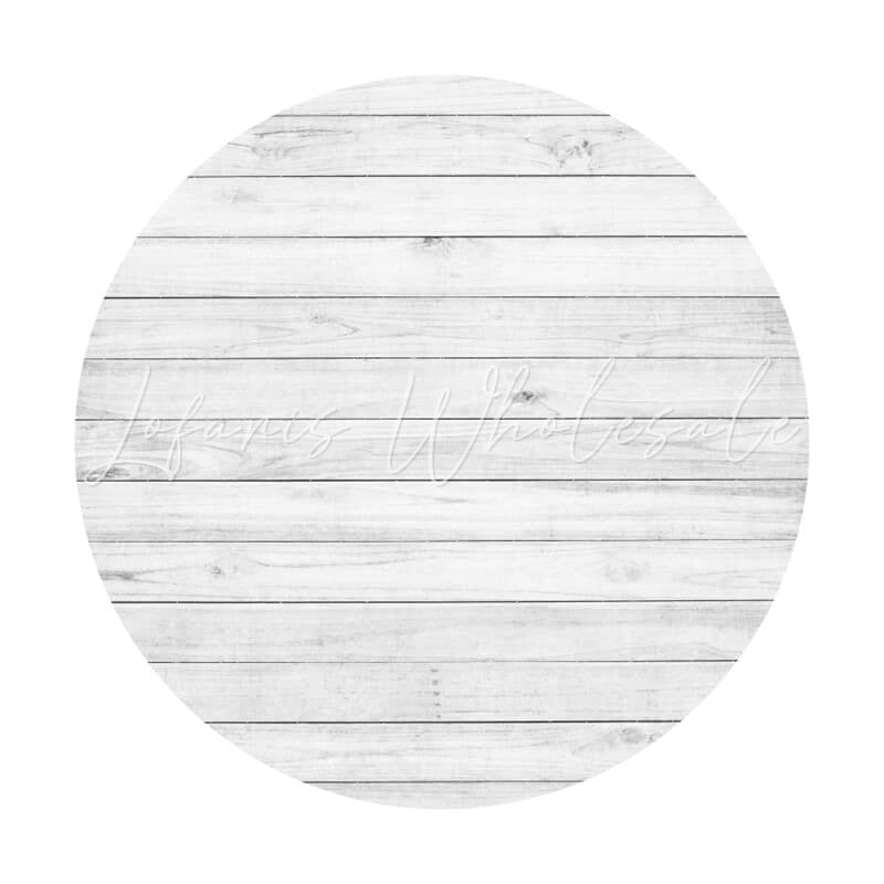 Lofaris Simple White Wooden Round Birthday Backdrop For Party