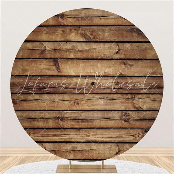 Lofaris Simple Wooden Circle Backdrop For Boys Baby Shower