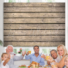 Lofaris Simple Wooden Floor Party Backdrop for Men