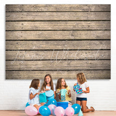 Lofaris Simple Wooden Floor Party Backdrop for Men