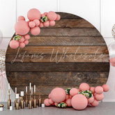 Lofaris Simple Wooden Round Happy Birthday Backdrop For Men