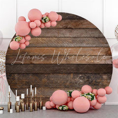 Lofaris Simple Wooden Round Happy Birthday Backdrop For Men