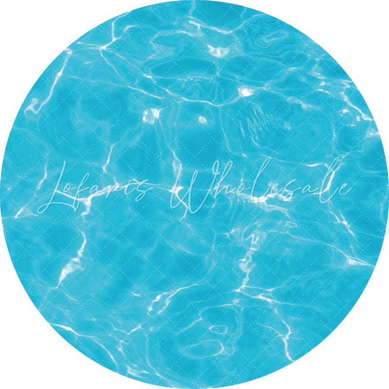 Lofaris Sky Blue Water Summer Theme Circle Backdrp For Party