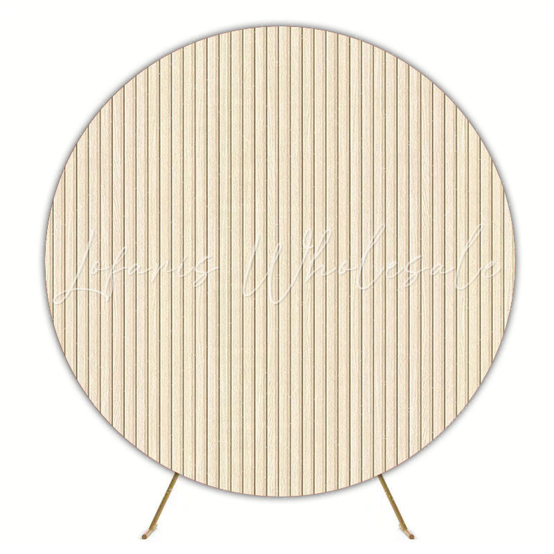 Slats Round Backdrop for Creative Party Celebration