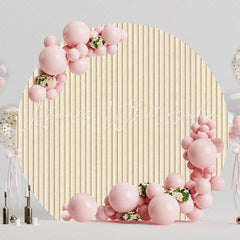 Slats Round Backdrop for Creative Party Celebration