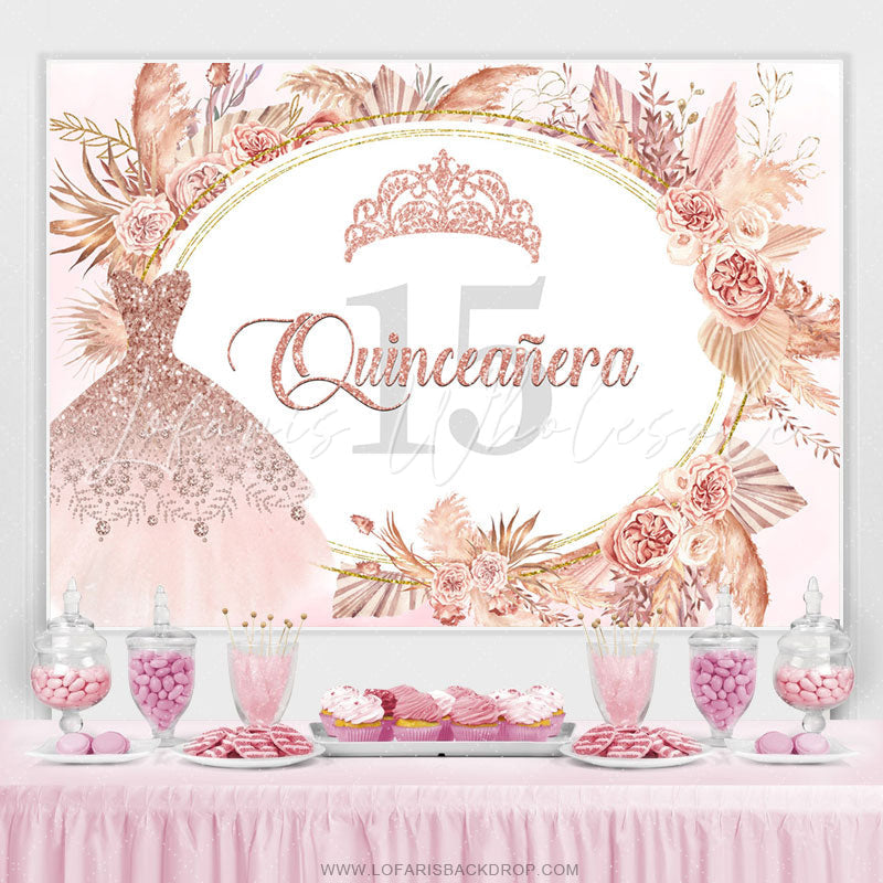 Lofaris Slight Baby Sweet Pink Diamond 15Th Birthday Backdrop