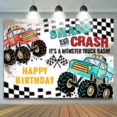Lofaris Smash And Crash Car Adventure Birthday Backdrop