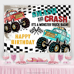 Lofaris Smash And Crash Car Adventure Birthday Backdrop