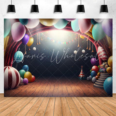 Lofaris Smrat Balloons Arch Colorful 1st Birthday Backdrop