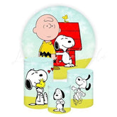 Snoopy Boy Themed Round Backdrop and Cylinders Kit for Kids