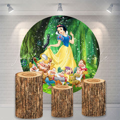 Lofaris Snow White And The Dwarfs Theme Circle Backdrop Kit