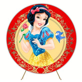 Snow White Princess Round Backdrop For Magical Party Decor