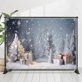 Lofaris Snowflake Gift Boxs Xmas Trees Christmas Backdrop