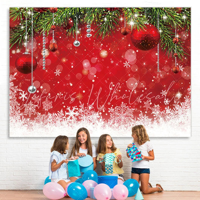 Lofaris Snowy And Glitter Christmas Tree Backdrop For Party