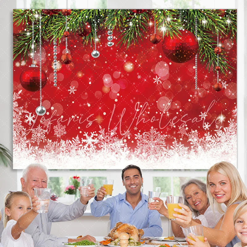 Lofaris Snowy And Glitter Christmas Tree Backdrop For Party