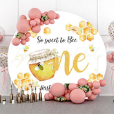 Lofaris So Sweet To Bee Honey Round 1St Birthday Backdrop