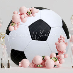 Soccer Championship Game Round Backdrop For Sports Celebration