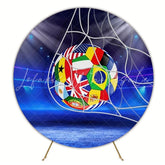 Soccer Championship Game Round Backdrop For Sports Celebrations