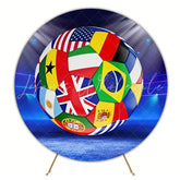 Soccer Championship Round Backdrop For Sports Party Celebration