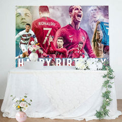 Soccer Football Athletes Birthday Party Backdrop For Children