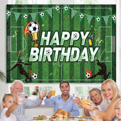 Lofaris Soccer Football Theme Boys Birthday Party Backdrop