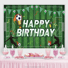 Lofaris Soccer Football Theme Boys Birthday Party Backdrop