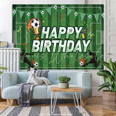 Lofaris Soccer Football Theme Boys Birthday Party Backdrop