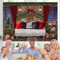 Lofaris Soft And Comfortable House With Christmas Backdrop