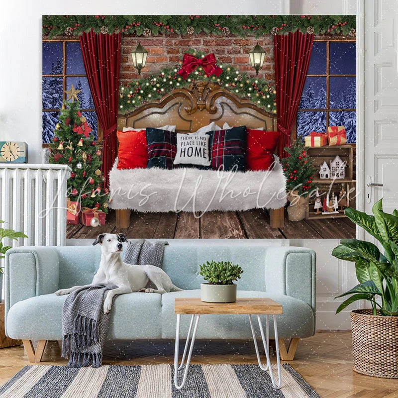 Lofaris Soft And Comfortable House With Christmas Backdrop