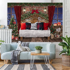 Lofaris Soft And Comfortable House With Christmas Backdrop
