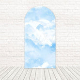 Soft Clouds Blue Sky Calm Arch Backdrop For Baby Dream Theme Shoot