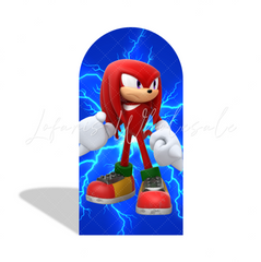Sonic Cartoon Happy Birthday Party Arch Backdrop Wall Cloth Cover