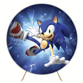 Sonic The Hedgehog Speed Round Backdrop For Boys Gaming Party