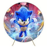 Sonic The Hedgehog Speed Round Backdrop For Gaming Party Theme