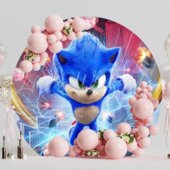 Sonic The Hedgehog Speed Round Backdrop For Gaming Party Theme