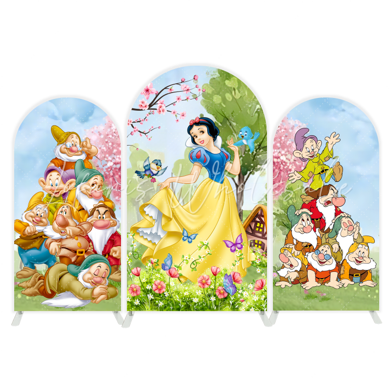 Sonw white arch Birthday Party Arch Backdrop Wall Cloth Cover