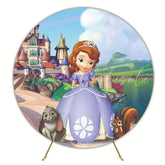 Sophia Princess Round Backdrop For Fairytale Party Celebration