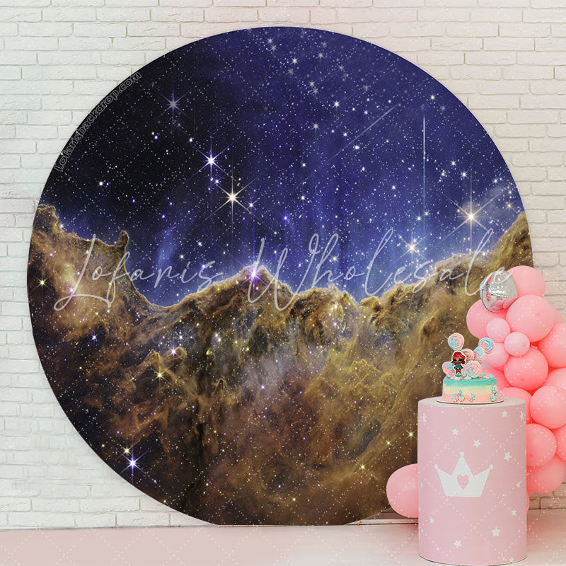 Lofaris Space Telescope Carina Nebula Party Round Backdrop