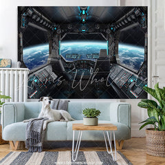 Lofaris Spaceship Science Fiction Photo Birthday Backdrop