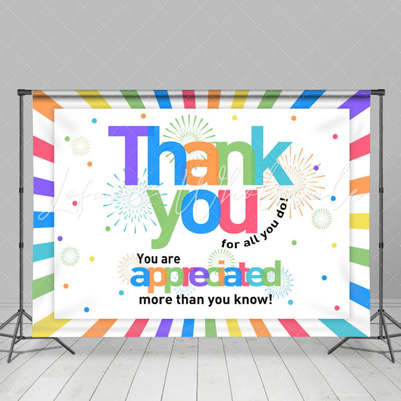 Lofaris Spark Thanks For All You Do Thanksgiving Backdrop