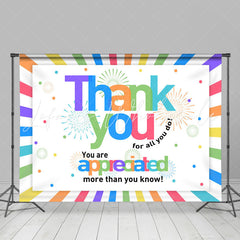 Lofaris Spark Thanks For All You Do Thanksgiving Backdrop