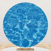 Lofaris Sparkling Blue Water Summer Round Backdrop For Party