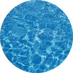 Lofaris Sparkling Blue Water Summer Round Backdrop For Party