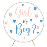 Special Baby Shower Revelation Round Backdrop For Memorable Event