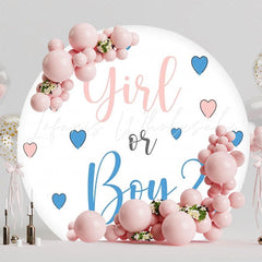 Special Baby Shower Revelation Round Backdrop For Memorable Event