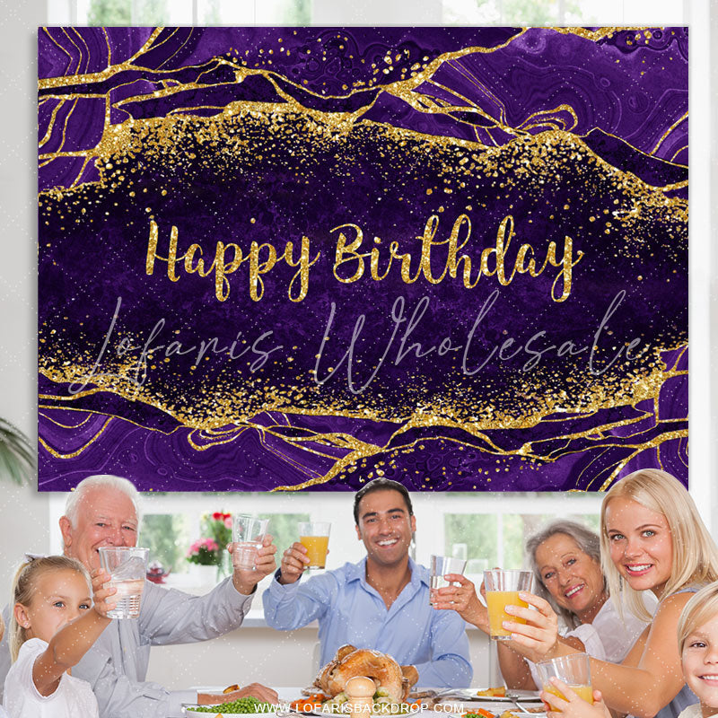 Lofaris Special Glitter Happy Birthday Backdrop For Female